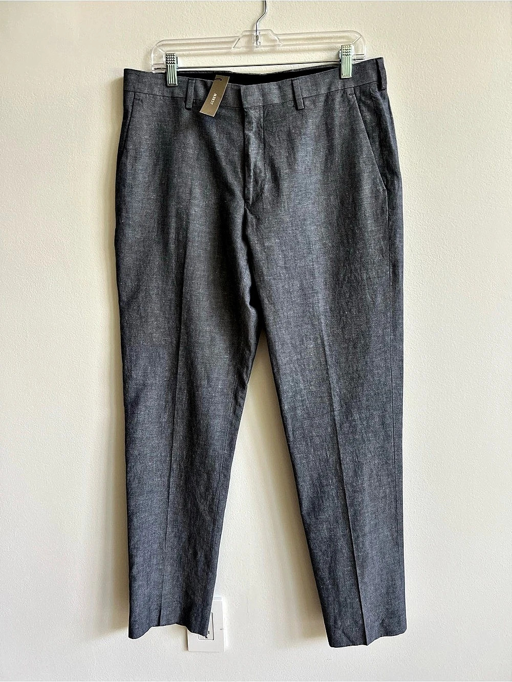 J.Crew Ludlow Slim Suit Pants Men’s 33x32 Baird McNutt Linen Deep Water AU429